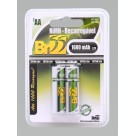 Pilha recarregavel  AA cartela c/2pçs  aa1600 mah br55