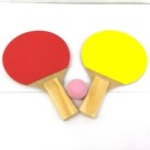 Brinquedo 2 raquete ping pong + 1 bola lufe 001