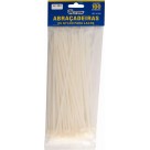 Abraçadeira 126-1 pacotec/100pçs  nylon branca 3.6mmx150mm