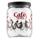 Pote pet cafe galinha 1.700ml c/1pç 6628 bandeirante