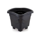 Vaso quadrado grande 10 lts preto c/1pç  204 injeplastec