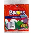 Balão 6,5 c/50pç  cores sortidas boli 4099 ideatex