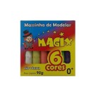 Massa modelar  c/1pç 90g 6 cores 4924 mg-209 magix