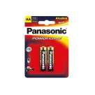 Pilha AA panasonic lr6xab power alcalina cartela c/2pçs