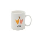 Caneca porcelana hearts with love branco c/1 peça 44104