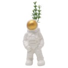 Decor porcelana cosmic astronauta c/1pç bco/dour gde 43832