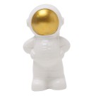 Decor porcelana cosmic astronauta c/1pç bco/dourado pequeno 43833