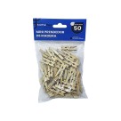 Mini prendedor handy natural 2,5cm c/50pçs  prs005 fxh-434