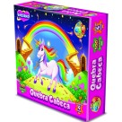 Brinquedo quebra cabeça 100pçs 1010 unicornio ggbplast