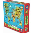 Brinquedo quebra cabeça 120pçs 1012 mapa mundi  ggbplast