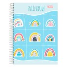 Caderno univ. 01x1 c/d espiral 1m c/1 peça 80 fls nova mix masc/fem 9-1110-8 /  9-1099-6