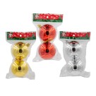 Bola natal plast. c/2pç 6cm  nt0144  n26002