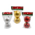 Bola natal plast. c/2pç 6cm  nt0144  n26002