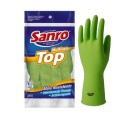 Luva sanro top verde media latex c/1par