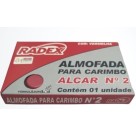 Almofada carimbo vermelha n.02 c/1pç radex