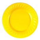 Prato descartavel 15cm cor amarelo c/10pçs 7042 louri