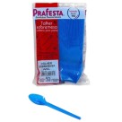 Colher sobremesa c/50pçs descartavel azul 9957 prafesta