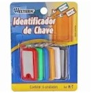 Chaveiro k-7 identificador de chaves c/6pçs western