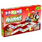 Brinquedo pedagogico domino animais 65 cx papel iob