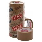 Fita adesiva tipo durex 48x45 pvc 1pct c/5pçs selfa tape marrom 3006 fit-pel