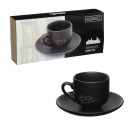 Jogo xícaras café manhattan preto 6 peças 90ml jgxc068/pt