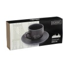 Jogo xícaras café manhattan preto 6 peças 90ml jgxc068/pt