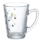 Caneca de vidro honey 210ml com 3 peças canc104