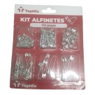 Kit alfinete segurança 1cart c/135pçs tamanhos top mix