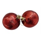 Bola natal ondulada fina c/2pcs  6cm n26002l2a cores sortidas cim