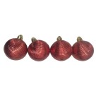 Bola natal ondulada fina c/4pcs 4cm n24004l2a cores sortidas cim