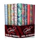 Papel presente 1240 casual  rolo c/2fls 47,5x64cm gala