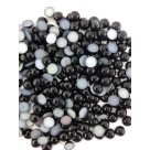 Pérolas meia bola 10mm preto c/1pct