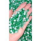 Perolas meia bola 8mm verde c/1pct