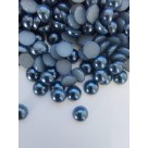 Pérolas meia bola 10mm azul petroleo c/1pct