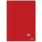 Caderno brochura capa dura 1/4 96 folhas c/1 pç vermelho soft book nova/multi 900713