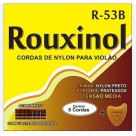 Encordoamento violão nylon r-53b com 12 unidades prateados rouxinol