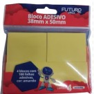 Bloco adesivo postit fo222202 pct c/4 pçs 38mmx50mm futuro