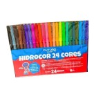 Caneta hidrocor fe072202 24 cores pct c/12 cartelas futuro