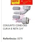 Conjunto conexões curva e reta 3/4 c/ luvas c/4pçs 0579