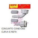 Conjunto de conexões curva e reta 3/8 c/ buchas kit c/4pçs 0578