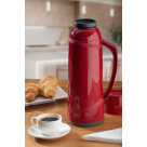 Garrafa térmica cristal c/1pc 1l vermelho soprano