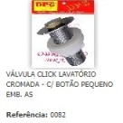 Válvula click lavatório cromada c/ botão pequenoc/1pç  0082 dpg