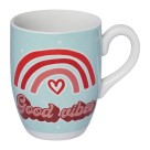 Caneca de porcelana good vibes c/1 peça 350ml canc107 hauskraft