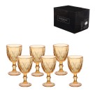 Taça para água/vinho c/6pçs diamond âmbar 320ml tcvn015