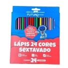 Lápis 24 cores sextavado pct c/6 cxs fe092208 futuro