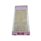 Meia perola adesiva 8mm 1cart cristal gold cartela trama