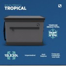 Bolsa térmica 20 litros com alça tropical cinza e preta soprano