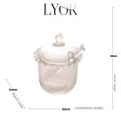 Meleira de cristal com pegador coração 1753 lyor