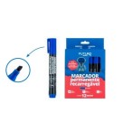 Marcador recarregavel permanente azul fo272252 c/12 pçs futuro