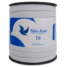 Elástico sao jose n°16 rolo c/1pç  branco 100mt 10mm algodao16prl100-001